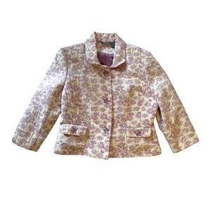 Floral Y2K Lavender Vintage Blazer by Hillary & Hanson Clueless Vibes size 16